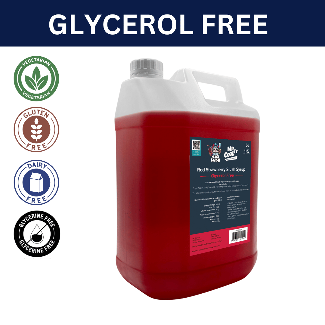 Glycerol Free Red Strawberry Slush Syrup