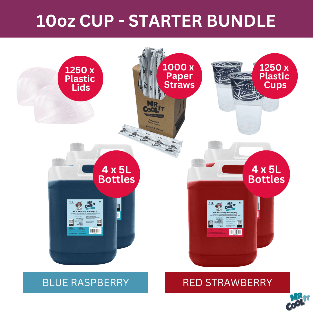 8 SYRUP, 10OZ CUPS, LIDS + STRAWS BUNDLE