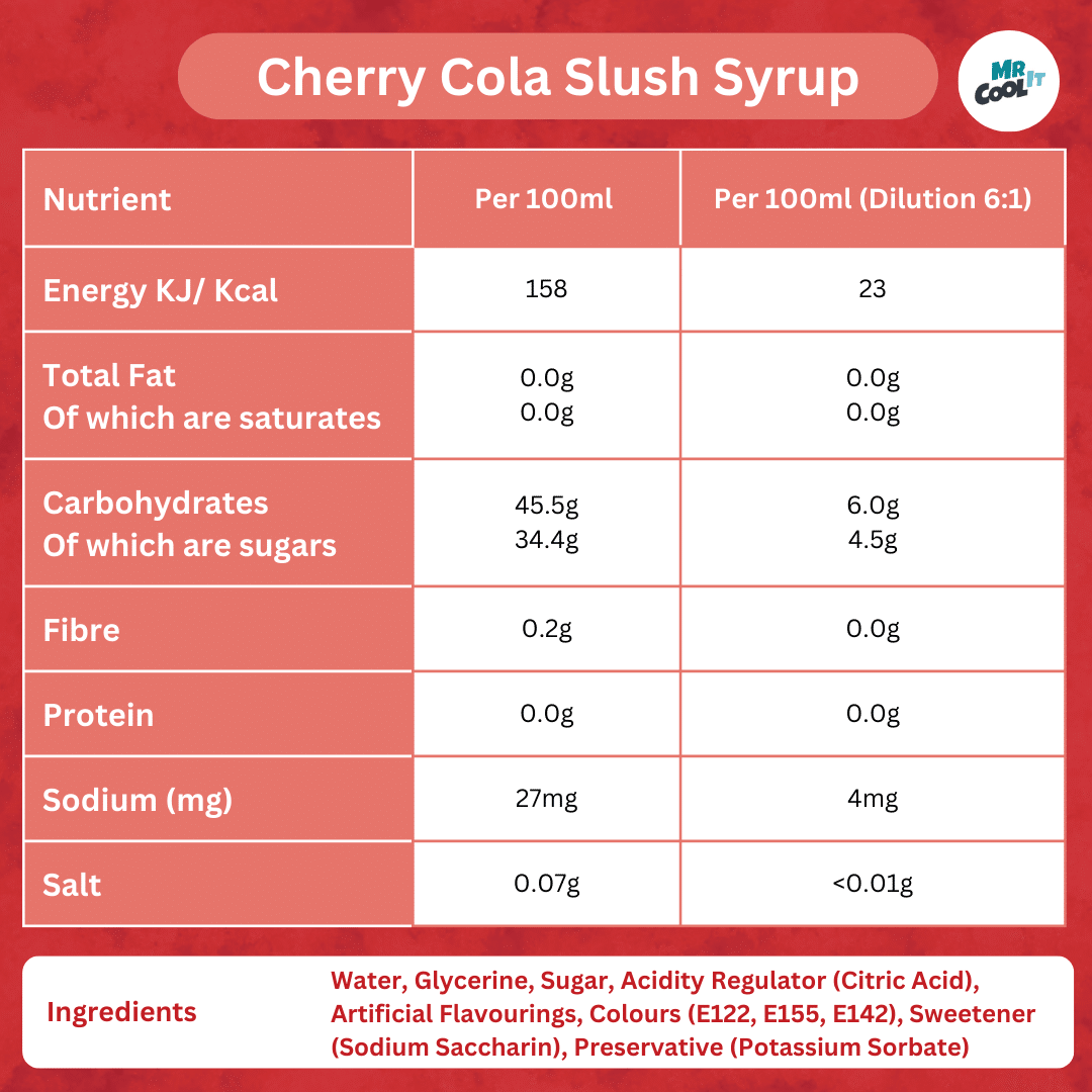 Cherry Cola Slush Syrup (1 x 5L)