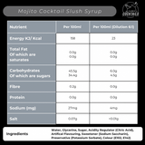 Mojito slush syrup nutritional information