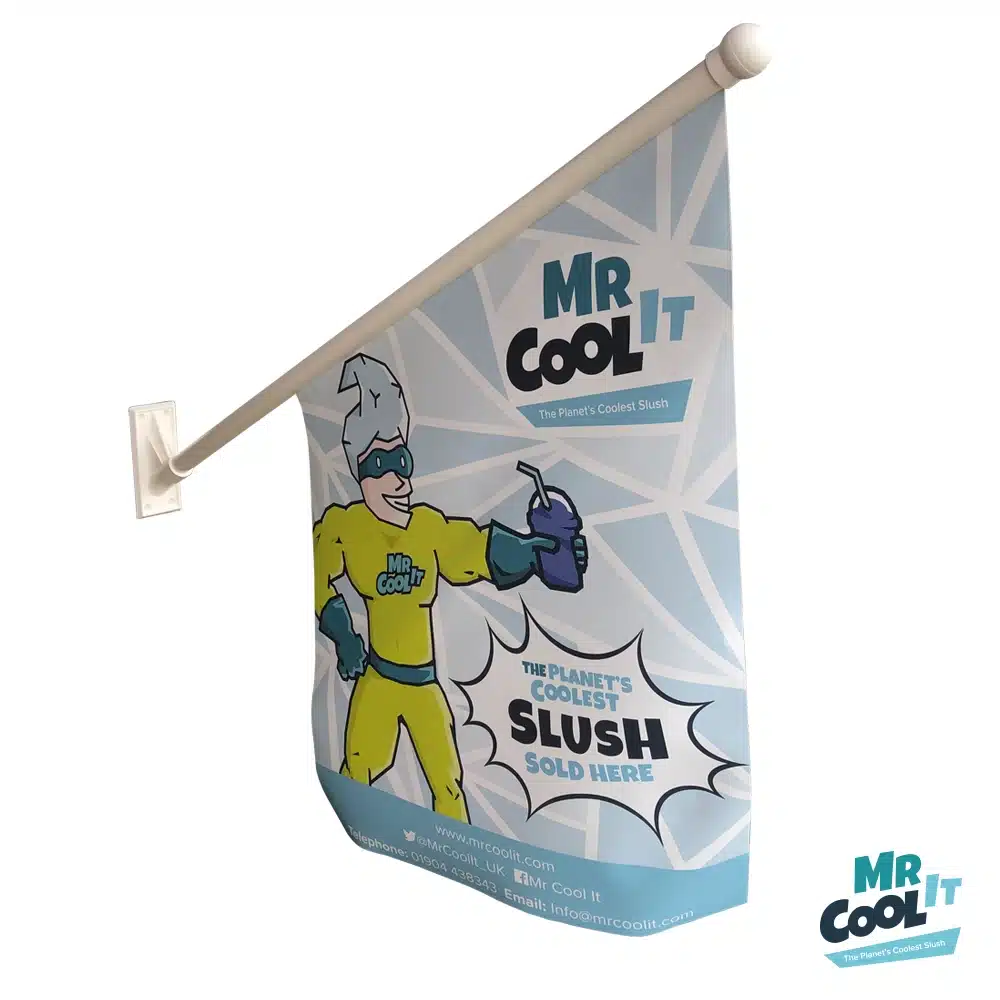 Mr Cool It Branded Flag & Holder