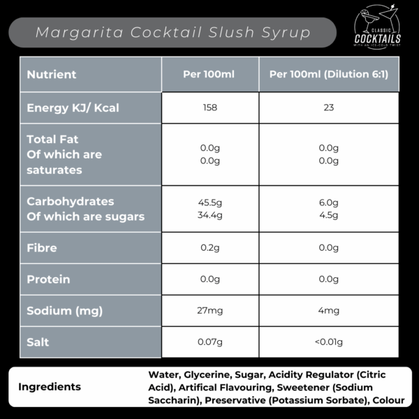 Margarita Slush Syrup (1 x 5L) - Image 7