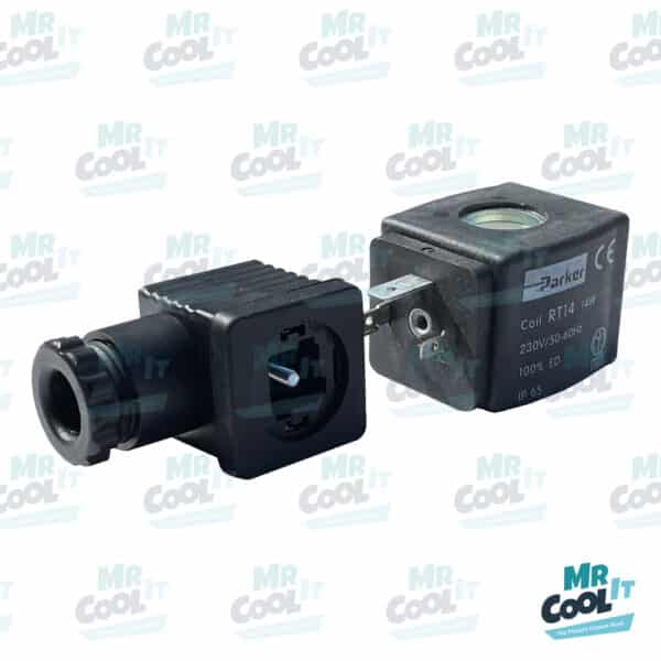 CAB solenoid valve coil manufactured by Parker, model RT14