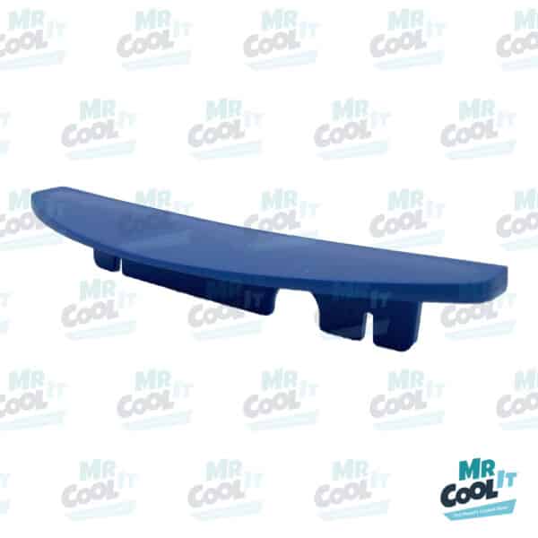 Drip tray trim piece for CAB Skyline machines with flat stainless steel front panel, in blue