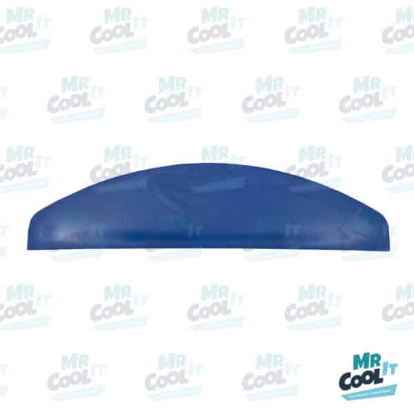 Drip tray trim piece for CAB Skyline machines with flat stainless steel front panel, in blue